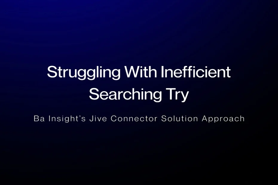 jive connector for search from BA Insight